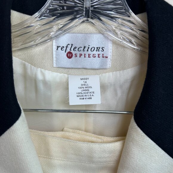 Vintage 90s Reflections by Spiegel Wool Two Button Front with Button Lined Sleev - Picture 11 of 12